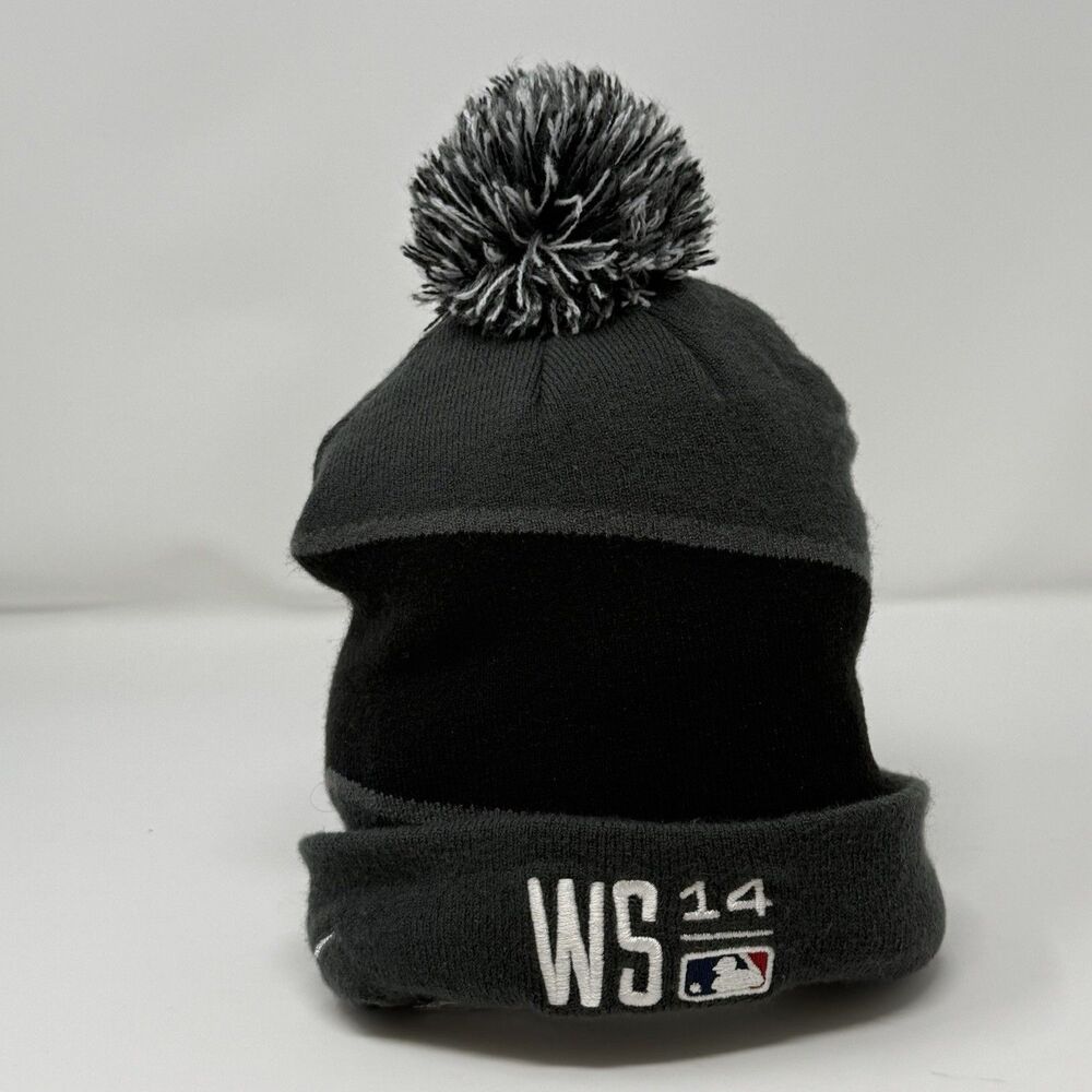 SF Giants 2014 World Series Champions Beanie Nike MLB Gray Black OS - Picture 3 of 9